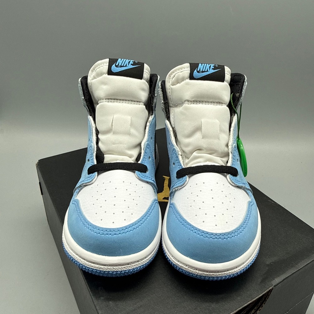 Jordan 1 Retro High OG Toddler 10C University Blue White Black AQ2665-134 EUC - Picture 4 of 12